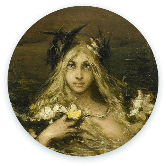 Водяная нимфа. Худ. — В. Котарбинский. 1917