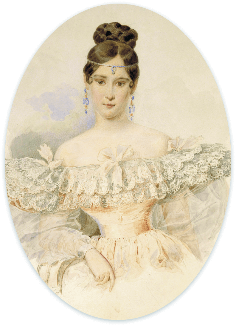 Портрет Н. Н. Пушкиной. Худ. — А. П. Брюллов. 1831—1832