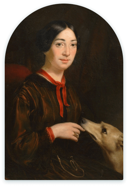 Портрет Полина Виардо. Худ. — Евгения Плюшара. 1853