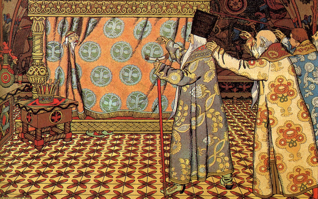 Иллюстрация к сказке А. С. Пушкина «Золотой петушок». Худ. — И. Я. Билибин. 1906