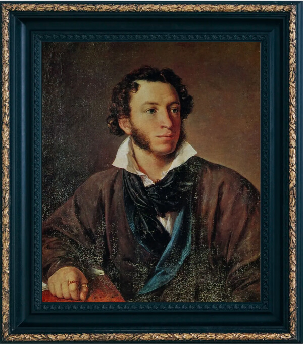 Портрет А. С. Пушкина. Худ. — В. А. Тропинин. 1827